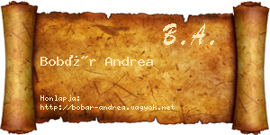 Bobár Andrea névjegykártya